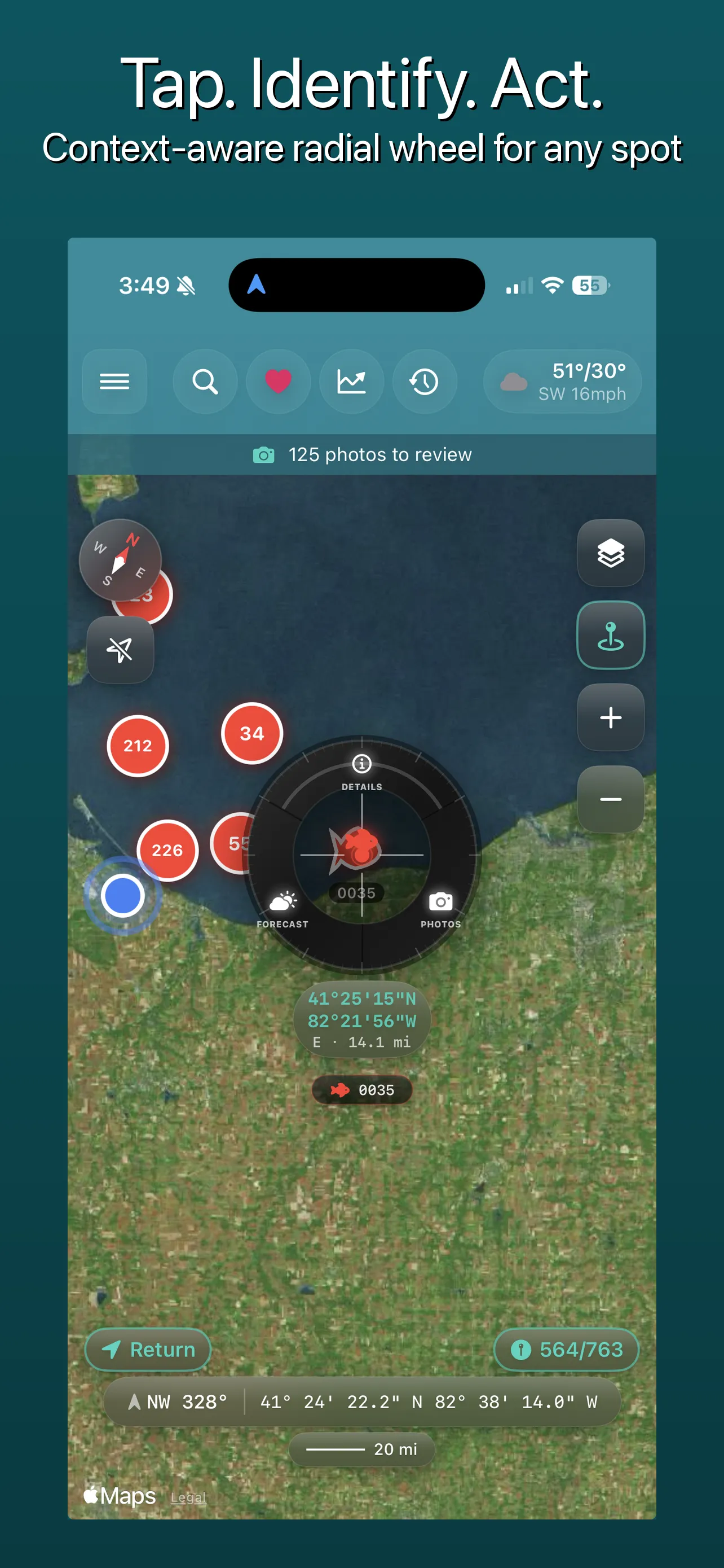 CrossScope measurement tool with distance and travel time